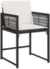 vidaXL Gartenstühle mit Kissen 4 Stk. Schwarz Poly Rattan 365017 Bild 4