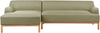 beliani 'SOSJO' Ecksofa, Stoff olivgrün, Linksseitig, 251 x 132 x 74 cm Bild 2