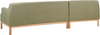 beliani 'SOSJO' Ecksofa, Stoff olivgrün, Linksseitig, 251 x 132 x 74 cm Bild 5