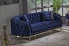 Villa Möbel Sofa Bellezza, 2-Sitzer 1 Teile, Hand Made Quality, pflegeleichter Mikrofasersamtstoff Bild 3