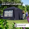 CASARIA® Set 3x3m Pavillon und 4x Seitenteil anthrazit Bild 4