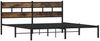 vidaXL Metallbett ohne Matratze Räuchereiche 180x200 cm 4017057 Bild 3