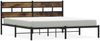 vidaXL Metallbett ohne Matratze Räuchereiche 180x200 cm 4017057 Bild 2