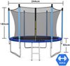 Ø 244 cm Trampolin Outdoor-Trampolin für Kinder & Erwachsene Schwarz + Blau Bild 2