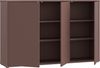 Forte ALICE SPRINGS Kommode 150 155, modernes, großes Sideboard mit 3 Schranktüren, Wohnzimmer, Schlafzimmer, Holzwerkstoff, Terrakotta, 154,2 cm breit x 99,1 cm hoch x 34,9 cm tief Bild 5