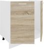 VCM Küchenmöbel Unterschrank Esilo 918635 Weiß / Sonoma-Eiche H. 82 x B. 80 x T. 46 cm Bild 2