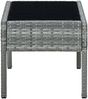 vidaXL Gartentisch Grau 75x40x37 cm Poly Rattan 45905 Bild 3