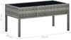 vidaXL Gartentisch Grau 75x40x37 cm Poly Rattan 45905 Bild 5