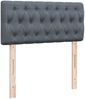 vidaXL Boxspringbett mit Matratze Dunkelgrau 80x200 cm Samt 3287597 Bild 5