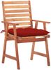 vidaXL Garten-Essstühle 3 Stk. mit Kissen Massivholz Akazie 3064368 Bild 2