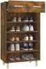 vidaXL Schuhschrank Räuchereiche 60x35x105 cm Holzwerkstoff 817555 Bild 5