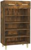 vidaXL Schuhschrank Räuchereiche 60x35x105 cm Holzwerkstoff 817555 Bild 2