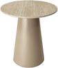 Beistelltisch Oganto Ø45 cm in Travertin-Dekor, Beige Bild 4