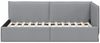 vidaXL Eckbettgestell mit Kopfteil Hellgrau 80 x 200 cm Stoff 42016447 Bild 5