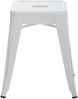 Hocker FULDA 4er Set - 40 x 40 x 46 cm, Metall, Weiß | Küchenhocker Esszimmerhocker Stapelhocker Bild 2