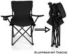 BigDean Campingstuhl Faltstuhl Campingstuhl Anglerstuhl Getränkehalter Klappstuhl (Packung, 1 St), Schwarz, Klappbar, Getränkehalter, Tragetasche Bild 3