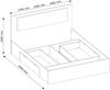 Doppelbett Fino Bettgestell mit LED-Licht Farbe und Ausführung sonoma eiche Bild 3