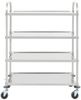 vidaXL 4-Stufiger Servierwagen 107 x 55 x 125 cm Edelstahl 50916 Bild 2