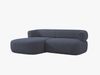 Micadoni 5-Sitzer Ecksofa Jenny Kleine Version Links Boucle Now or Never Dunkelblau Bild 3