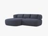 Micadoni 5-Sitzer Ecksofa Jenny Kleine Version Links Boucle Now or Never Dunkelblau Bild 2