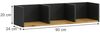 Wandregal Tomy Anthrazit/Goldkraft Eiche 90 x 20 cm Vicco Bild 2