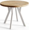 Alpi-Möbel Esstisch Wohnzimmertisch - Ausziehbarer runder Tisch 80-120 cm - Craft Eiche, Ausziehbar, 1 x Einsatz 50 cm Bild 4