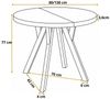 Alpi-Möbel Esstisch Wohnzimmertisch - Ausziehbarer runder Tisch 80-120 cm - Craft Eiche, Ausziehbar, 1 x Einsatz 50 cm Bild 3