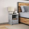 vidaXL Nachttisch mit LED-Leuchten Betongrau Holzwerkstoff 852025 Bild 4