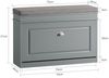 SoBuy FSR82-L-HG Schuhbank, MDF, Lackiert, Grau, 75 x 51 x 24 cm Bild 3