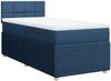 vidaXL Boxspringbett mit Matratze Blau 100x200 cm Stoff 3289673 Bild 3