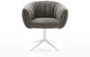 Drehstuhl Jada-Flex Bouclé Soft Schlamm Fußkreuz Weiß 360° drehbar Wippfunktion Taschenfederkern Bild 2