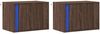 vidaXL Wand-Nachttische mit LED-Leuchten 2 Stk. Braun Eichen-Optik 852102 Bild 3
