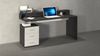 Dmora Schreibtisch Flaminia, Schreibtisch mit Platte, Mehrzweck-Büroschreibtisch, platzsparender Schreibtisch mit mehreren Positionen, 160x60h90 cm, Weiß und Schiefer Bild 4