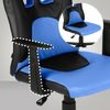 Kinder Bürostuhl MIA - 83x56x59, Schwarz/Blau Kunstleder Kunststoff Gestell ergonomische Bürostühle Homeoffice Stuhl mit Rollen Bild 5