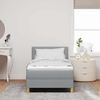 vidaXL LED Boxspringbett mit Kopfteil Hellgrau 90 x 200 cm Stoff 3342408 Bild 4