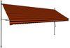 vidaXL Einziehbare Markise Handbetrieben mit LED 400 cm Orange Braun 145882 Bild 3