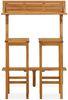vidaXL 3-tlg. Balkon-Bar-Set Massivholz Akazie 310254 Bild 3
