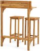 vidaXL 3-tlg. Balkon-Bar-Set Massivholz Akazie 310254 Bild 5