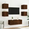 vidaXL TV-Wandschränke mit LED-Leuchten 2 Stk. Braun Eichen-Optik 837231 Bild 5