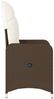 vidaXL Gartensessel mit Kissen 2 Stk. Verstellbar Braun Poly Rattan 365686 Bild 5