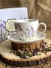 DUO FLORAL Jumbobecher 470 ml PROVANCE mit Untertasse, New Bone China Porzellan Bild 4