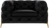 S-Style Möbel Polstergarnitur Ashley 3+2+1, Chesterfield mit Goldenen Metall Füßen, (1x 3-Sitzer-Sofa, 1x 2-Sitzer-Sofa, 1x Sessel), mit Wellenfederung Bild 2