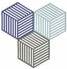 Zone Denmark Topfuntersetzer Hexagon 3er Set Indigo Blue Fog Olive Taupe, Set, 3-tlg. Bild 4