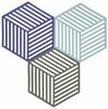 Zone Denmark Topfuntersetzer Hexagon 3er Set Indigo Blue Fog Olive Taupe, Set, 3-tlg. Bild 5