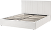 Bett mit Stauraum TARASCON Stoff Hellbeige 140 x 200 cm Bild 4