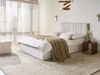 Bett mit Stauraum TARASCON Stoff Hellbeige 140 x 200 cm Bild 3