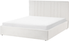 Bett mit Stauraum TARASCON Stoff Hellbeige 140 x 200 cm Bild 5