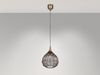 LED Pendelleuchte mit Drahtgeflecht Lampenschirm Altmessing, Ø 42cm Bild 3