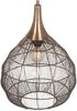 LED Pendelleuchte mit Drahtgeflecht Lampenschirm Altmessing, Ø 42cm Bild 2