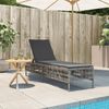 vidaXL Sonnenliege mit Auflage Grau Poly Rattan 4002739 Bild 3